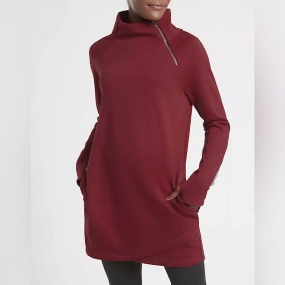 Athleta Cozy Karma Sweatshirt Dress - Picture 1 of 9